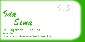 ida sima business card